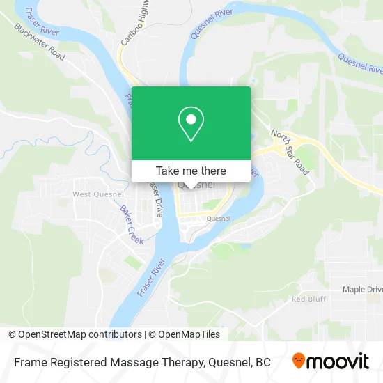 Frame Registered Massage Therapy map