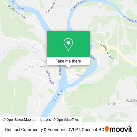 Quesnel Community & Economic DVLPT map