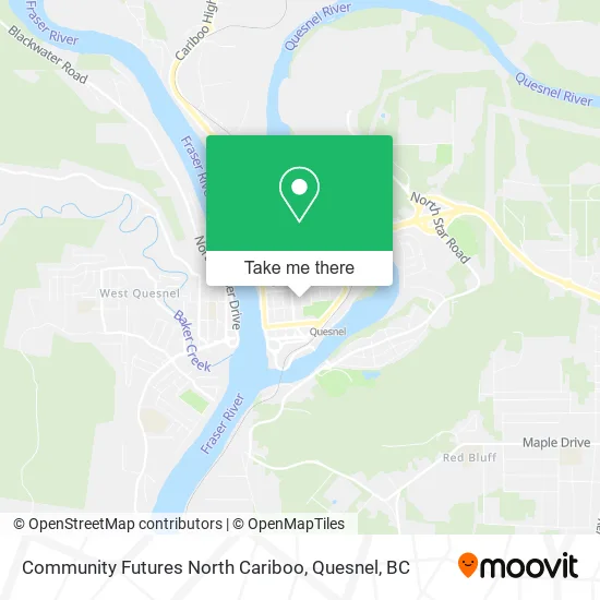 Community Futures North Cariboo map