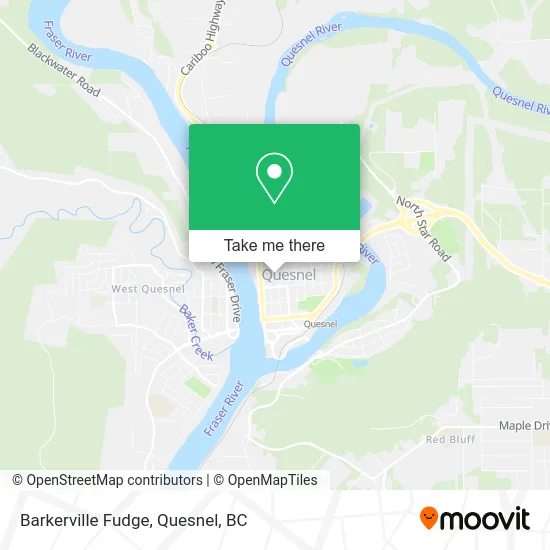 Barkerville Fudge map