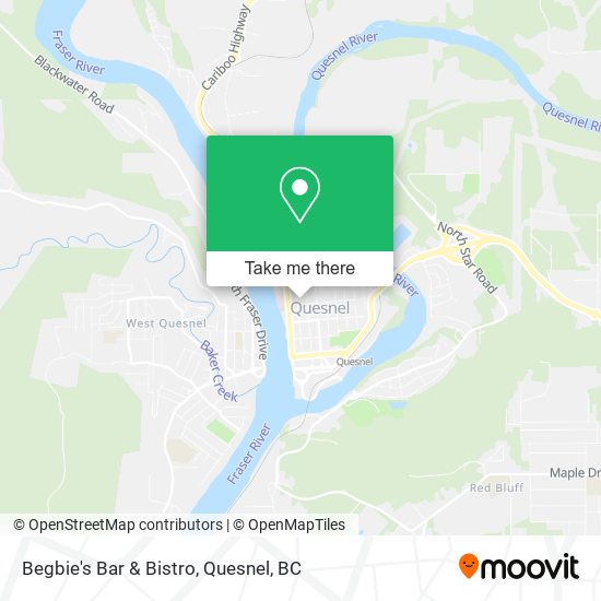 Begbie's Bar & Bistro plan
