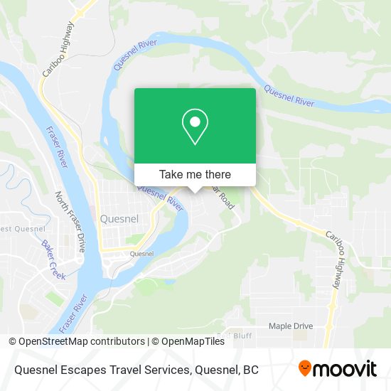 Quesnel Escapes Travel Services plan