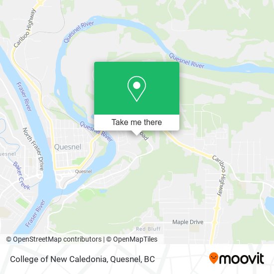 College of New Caledonia map
