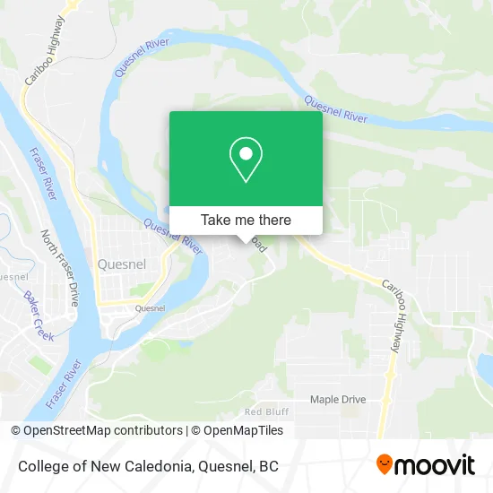 College of New Caledonia map