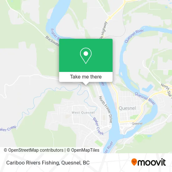 Cariboo Rivers Fishing map