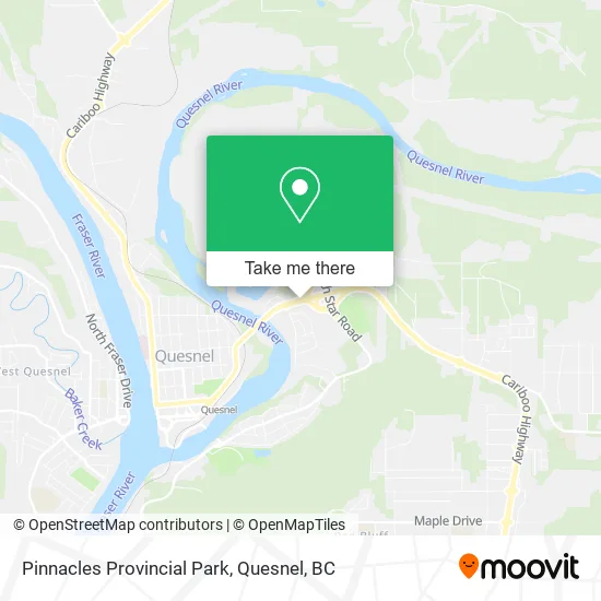 Pinnacles Provincial Park map