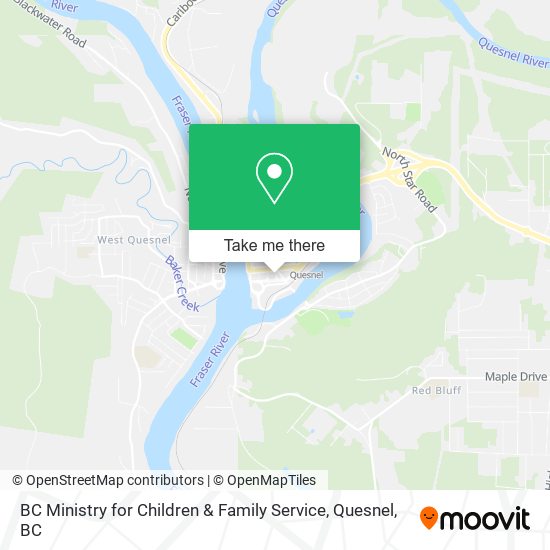 BC Ministry for Children & Family Service map
