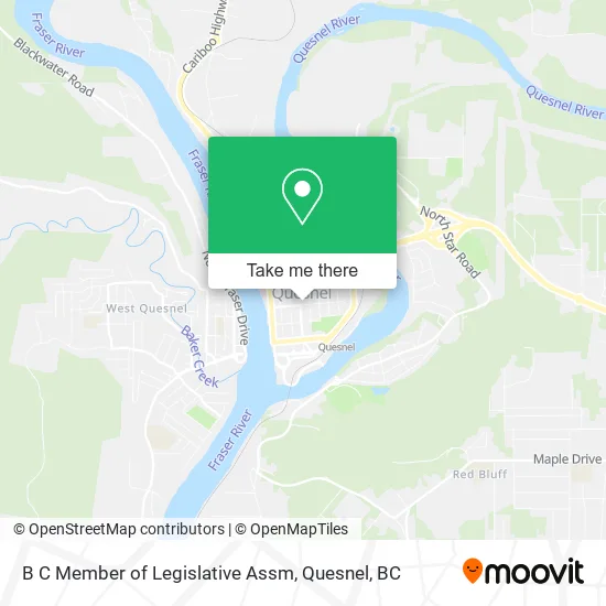 B C Member of Legislative Assm map