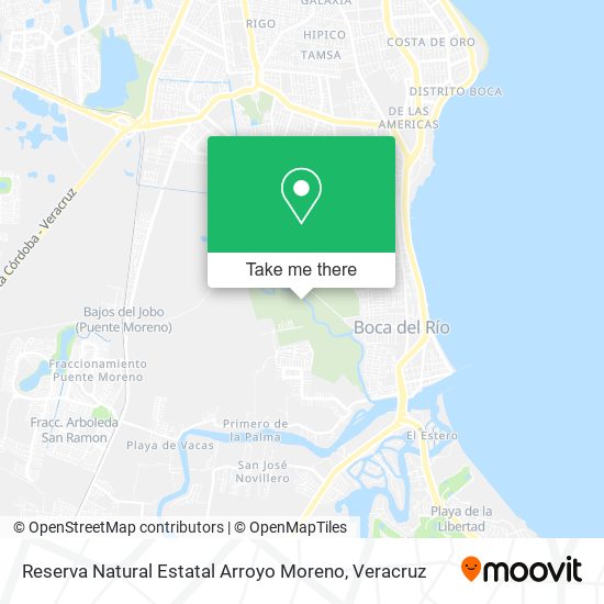 Mapa de Reserva Natural Estatal Arroyo Moreno