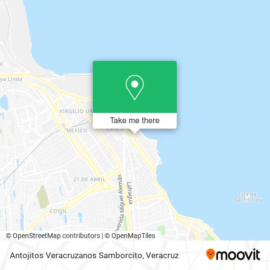 Mapa de Antojitos Veracruzanos Samborcito