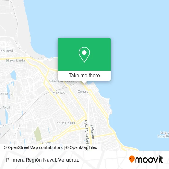 Primera Región Naval map