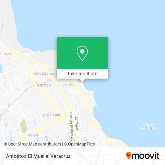 Mapa de Antojitos El Muelle
