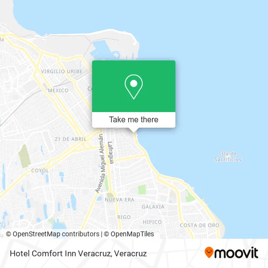 Hotel Comfort Inn Veracruz map
