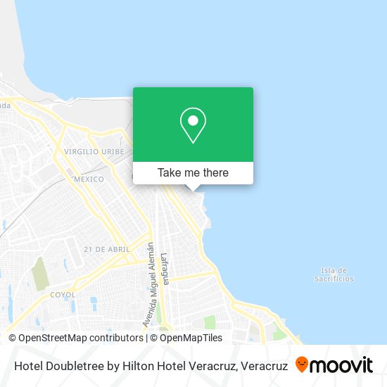 Hotel Doubletree by Hilton Hotel Veracruz map