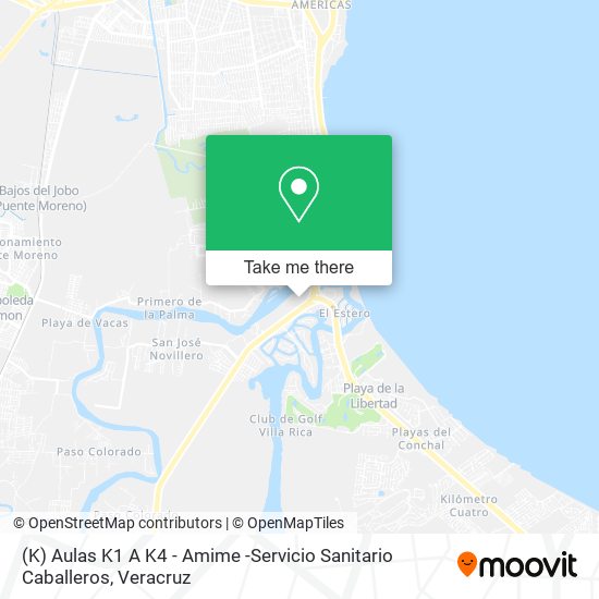 (K) Aulas K1 A K4 - Amime -Servicio Sanitario Caballeros map