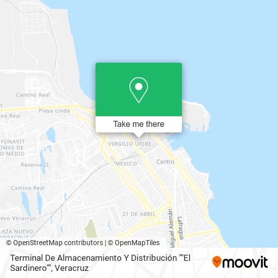 Mapa de Terminal De Almacenamiento Y Distribución ""El Sardinero""