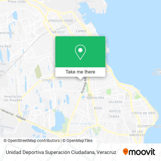 Mapa de Unidad Deportiva Superación Ciudadana
