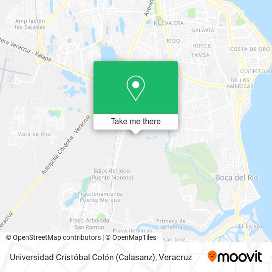 Mapa de Universidad Cristóbal Colón (Calasanz)