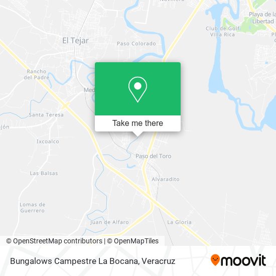 Mapa de Bungalows Campestre La Bocana