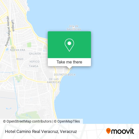 Hotel Camino Real Veracruz map
