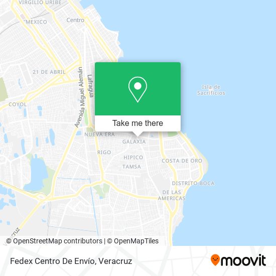 Mapa de Fedex Centro De Envío