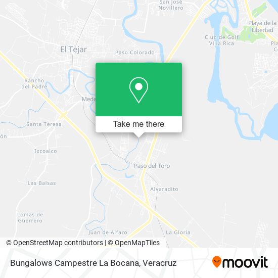 Mapa de Bungalows Campestre La Bocana