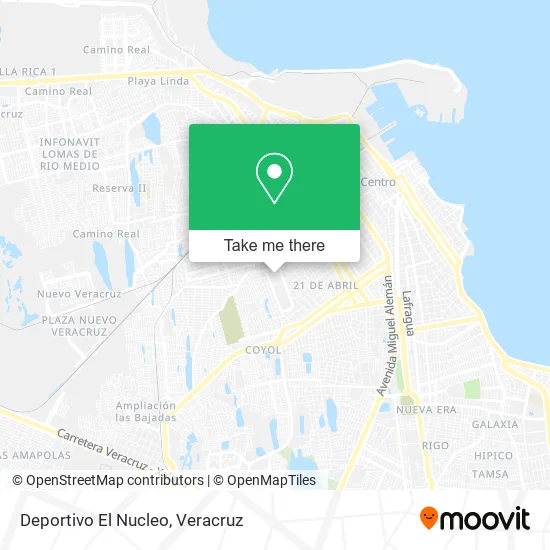 Deportivo El Nucleo map