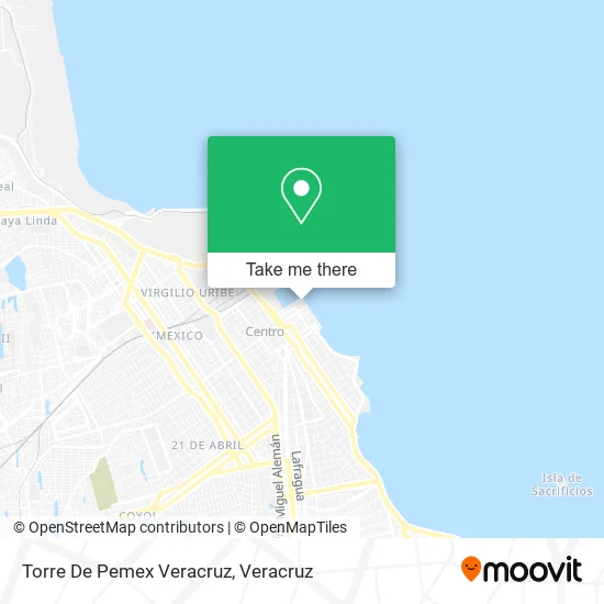 Torre De Pemex Veracruz map