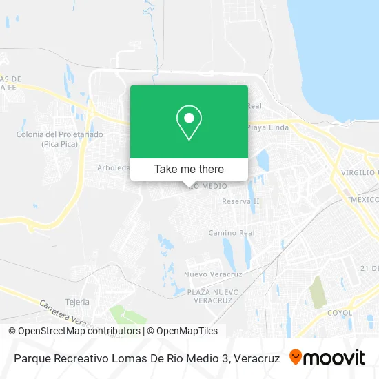 Parque Recreativo Lomas De Rio Medio 3 map