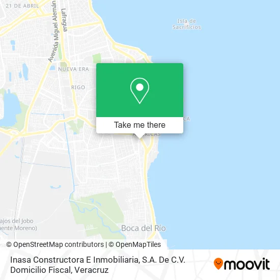 Inasa Constructora E Inmobiliaria, S.A. De C.V. Domicilio Fiscal map