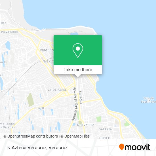 Mapa de Tv Azteca Veracruz