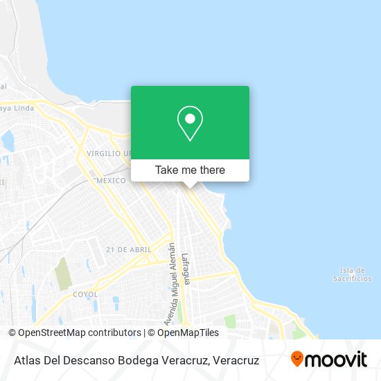 Atlas Del Descanso Bodega Veracruz map