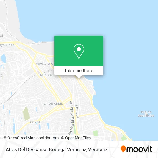 Mapa de Atlas Del Descanso Bodega Veracruz