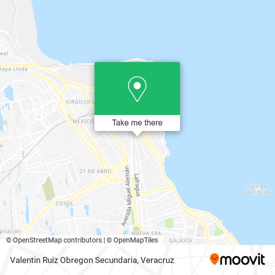 Mapa de Valentin Ruiz Obregon Secundaria