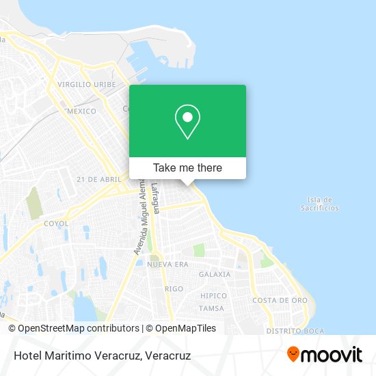 Hotel Maritimo Veracruz map