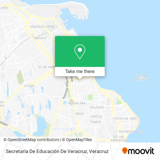 Secretaria De Educación De Veracruz map