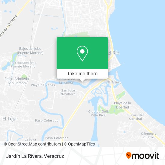 Jardín La Rivera map