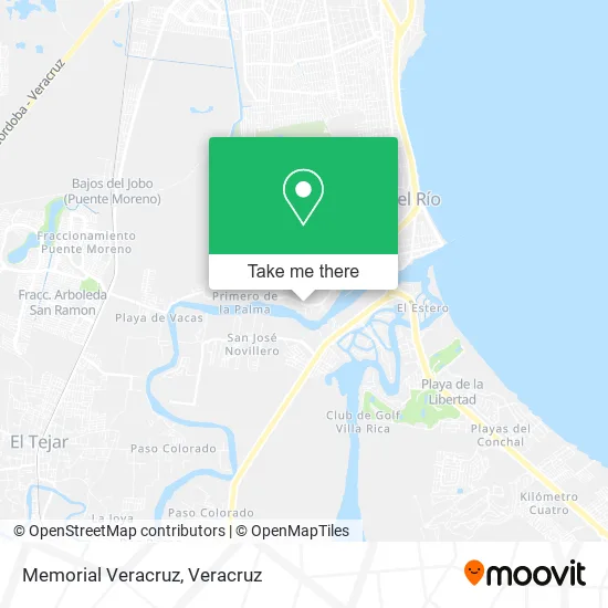 Memorial Veracruz map