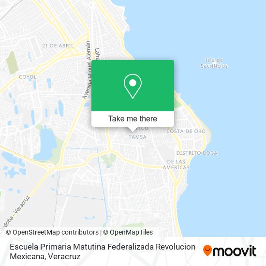 Mapa de Escuela Primaria Matutina Federalizada Revolucion Mexicana