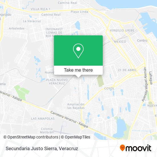 Secundaria Justo Sierra map
