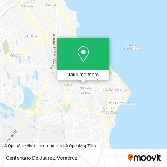 Centenario De Juarez map