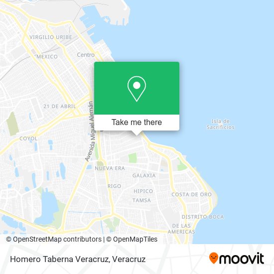 Homero Taberna Veracruz map