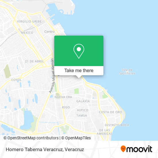 Mapa de Homero Taberna Veracruz