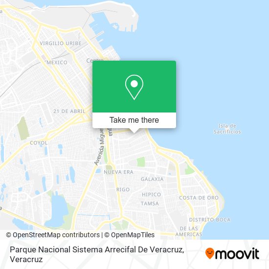 Mapa de Parque Nacional Sistema Arrecifal De Veracruz