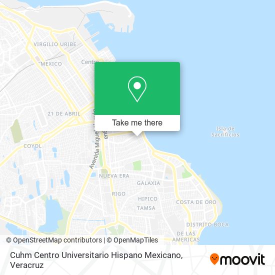 Mapa de Cuhm Centro Universitario Hispano Mexicano