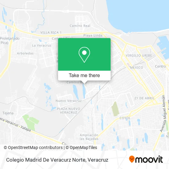 Colegio Madrid De Veracurz Norte map
