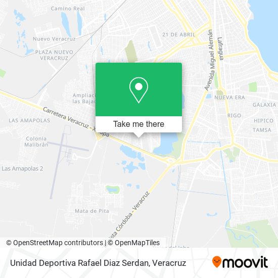 Unidad Deportiva Rafael Diaz Serdan map