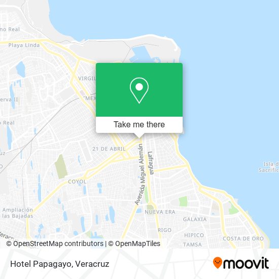 Mapa de Hotel Papagayo
