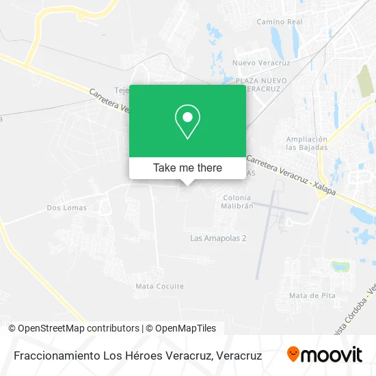 Fraccionamiento Los Héroes Veracruz map