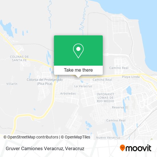 Gruver Camiones Veracruz map